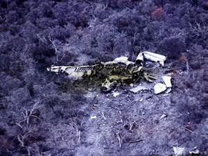 crash debris overhead